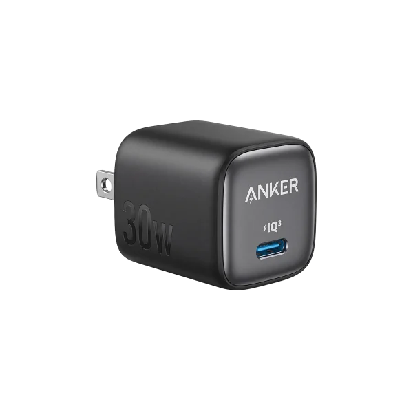 Cargador Anker Zolo 30W USB-C GaN – Carga Rápida – Ultra Compacto – Negro
