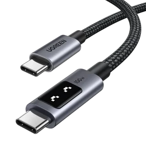 Cable Ugreen Uno USB-C a USB-C 100W con Pantalla LED – Carga Rápida – 2 m