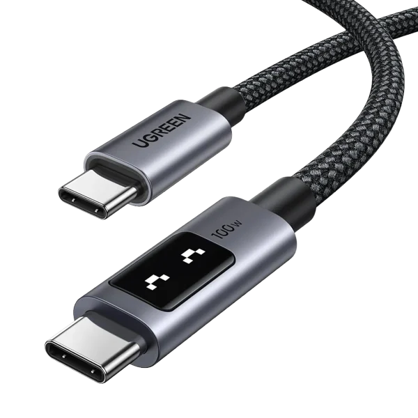Cable Ugreen Uno USB-C a USB-C 100W con Pantalla LED – Carga Rápida – 3 m