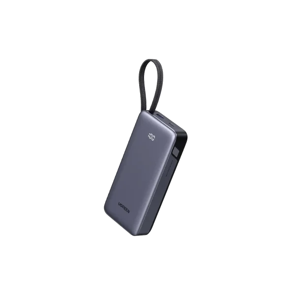 Power Bank Ugreen Nexode 20000mAh 55W con Cable USB-C Integrado y Pantalla Digital