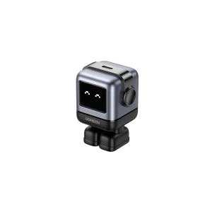Cargador Ugreen Uno RG 30W Robot GaN con Pantalla LED – Carga Rápida USB-C – Gris Espacial